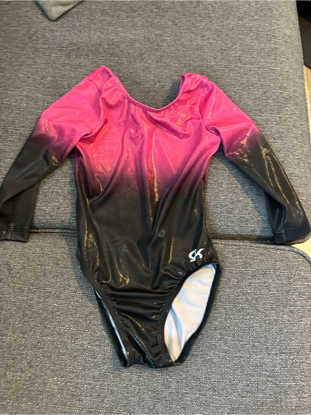 GK Kids Long Sleeve Leotard in Pink and Black